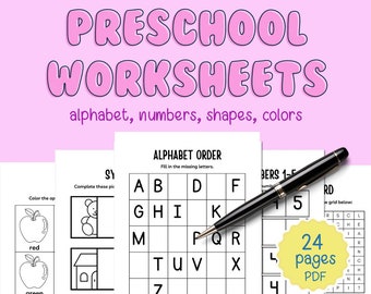 Preschool worksheets printable, preschool activities, alphabet tracing, kids worksheets, homeschool