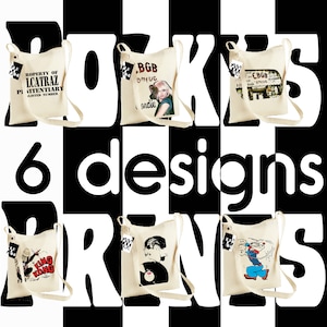 Blondie Inspired Natural Tote Bag 100% Recycled - 6 Designs