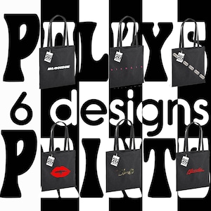 Blondie Inspired black Tote Bag 100% Recycled - 6 designs