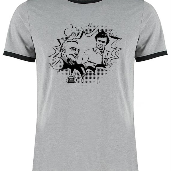Nostalgie Columbo Comic Bösewicht Ringer-t-Shirt - Murder By The Book