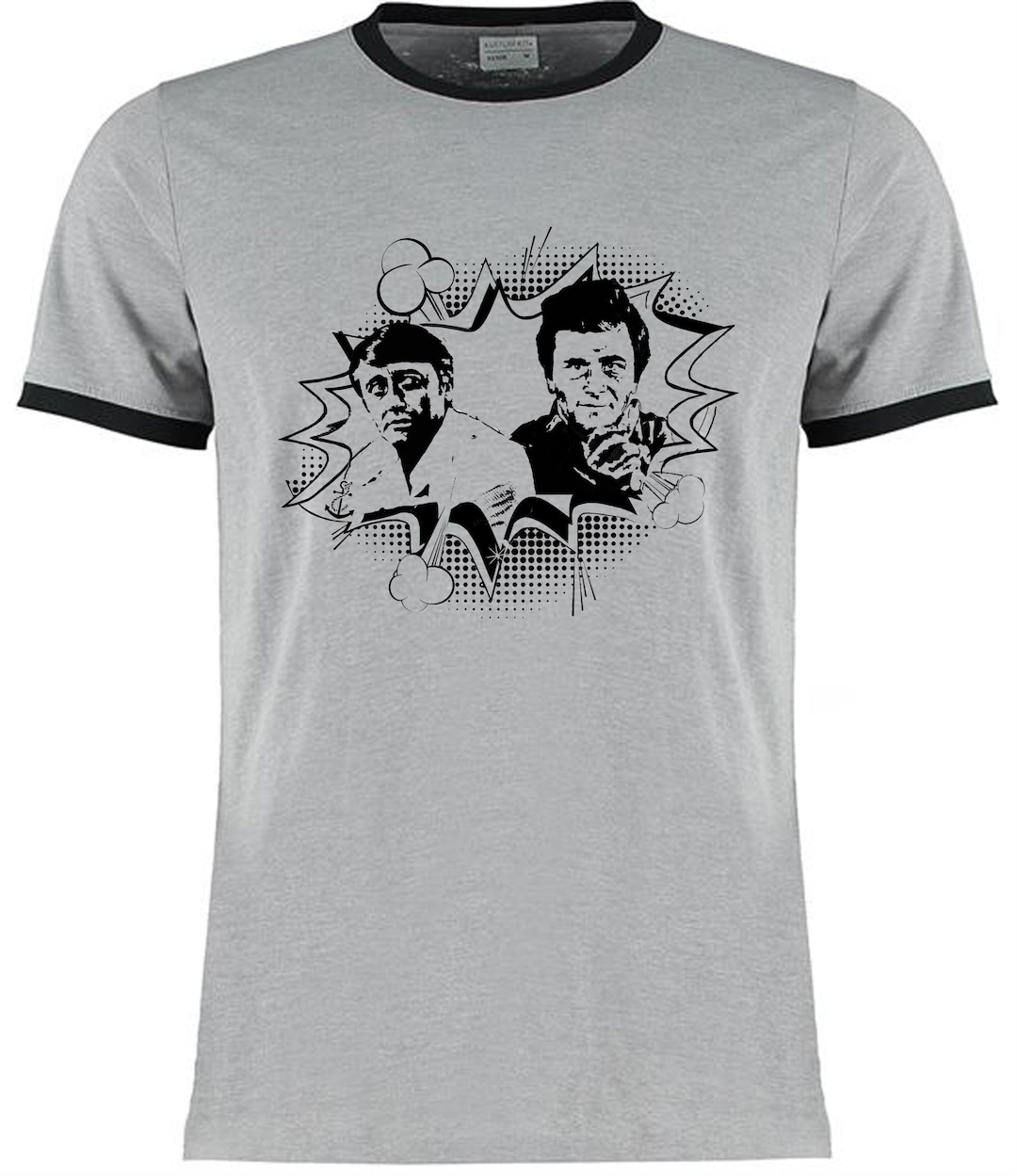 Nostalgia Columbo Comic Villain Ringer Tee - Troubled Waters - Etsy