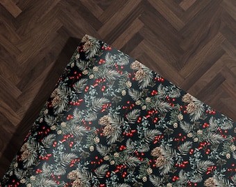 Vintage Holiday Wrapping Paper Christmas Gift Wrap Christmas Tree Gift Wrap Elegant Christmas Gift Wrap Seasonal Gift Wrap Retro Gift Wrap