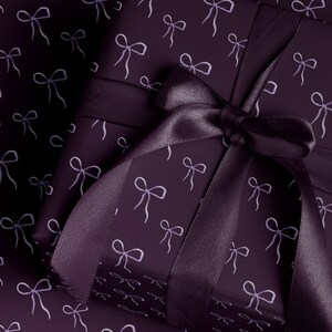 Purple Bow Wrapping Paper Cute Gift Wrap Christmas Decor Elegant Gift Wrap Ballet Decor Ballerina Wrapping Paper Kid Birthday Party Favor