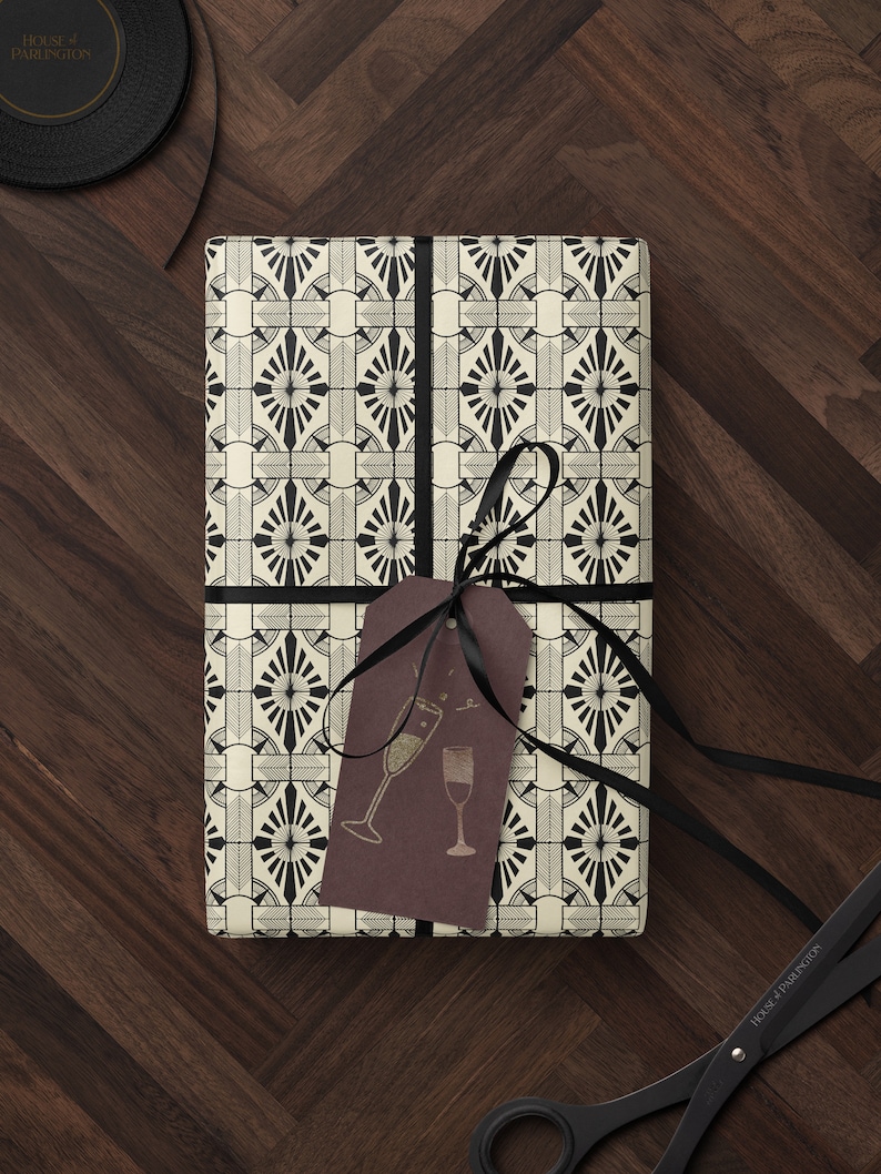 Classy Christmas Gift Wrap Paper Holiday Wrapping Paper Art Deco Decor Christmas Party Gift Idea Wedding Gift Wrap Vintage Wrapping Paper