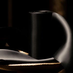 Wide Black Satin Ribbon for Gift Wrapping 4 Inch Luxury Ribbon for Statement Bows Wedding Decor Holiday Gift Packaging Large Bow Ribbon