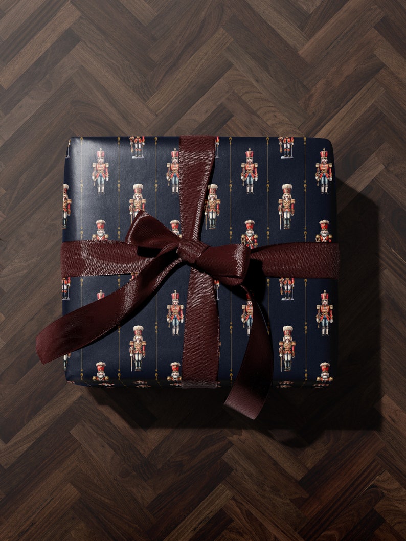 Christmas Wrapping Paper Holiday Gift Wrap Nutcracker Gift Wrap Elegant Christmas Gift Wrap Vintage Gift Wrap Seasonal Gift Wrap Christmas