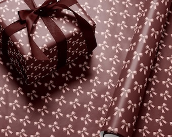 Pink Bow Wrapping Paper Roll Gift Wrapping Paper Birthday Gift Idea Pink Wrapping Paper Girl Baby Shower Gift Wrap Kid Birthday Party Decor