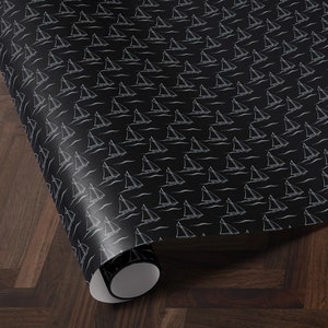 Sailboat Gift Wrap Sailing Wrapping Paper Coastal Gift Wrap Yacht Wrapping Paper Sailor Gift Wrap Moody Wrapping Paper Wedding Gift Wrap