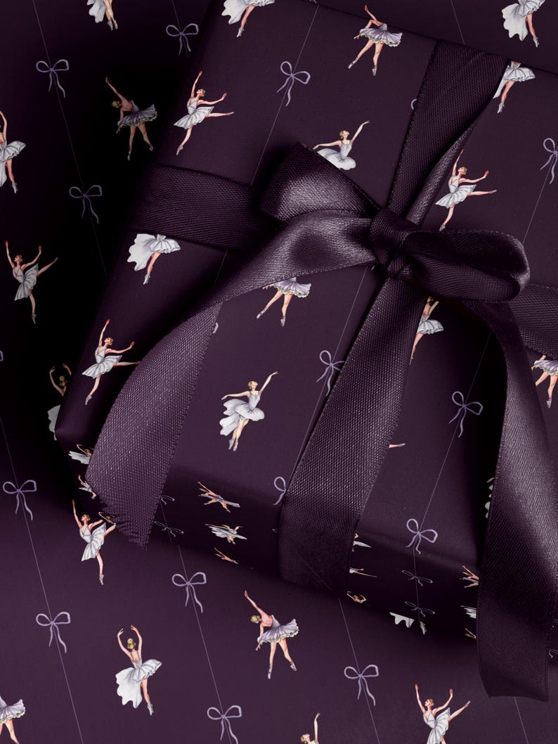 Ballerina Wrapping Paper Girl Gift Wrap Nutcracker Gift Wrap Elegant Christmas Gift Wrap Ballet Wrapping Paper Christmas Gift Wrap Girl