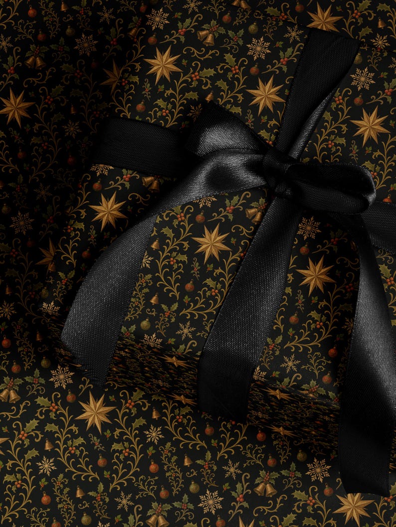 Christmas Gift Wrap Holiday Wrapping Paper Nostalgic Christmas Wrapping Paper Festive Decor Christmas Party Gift Idea Christmas Home Decor