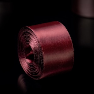 Burgundy Satin Ribbon Gift Wrapping Ribbon for Elegant Bows Wedding Gift Decor for Holiday Packaging Luxury Ribbon 1.5 Inch Craft Ribbon