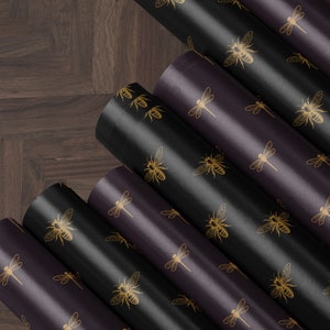 Dragonfly Gift Wrap Roll Wrapping Paper Print Dragonfly Gift for Her Bug Lover Elegant Gift Wrap Garden Lover Gift for Women Wedding Gift