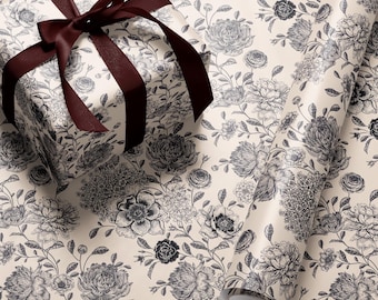 Flower Wrapping Paper Wedding Gift Wrap Floral Gift Wrap Elegant Christmas Gift Wrap Baby Shower Gift Wrap Special Occasion Gift Wrap Rose