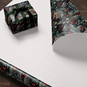 Christmas Wrapping Paper Holiday Gift Wrap Christmas Gift Wrap Christmas Tree Gift Wrap Elegant Christmas Gift Wrap Seasonal Gift Wrap Berry