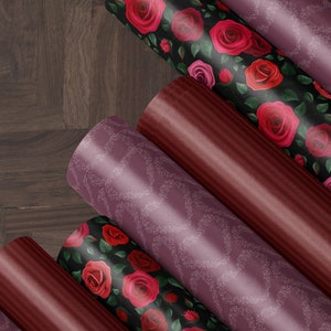 Purple Heart Wrapping Paper Heart Gift Wrap Valentine Gift Wrap Elegant Gift Wrap Love Gift Wrap Galentine Wrapping Paper Wedding Gift Wrap