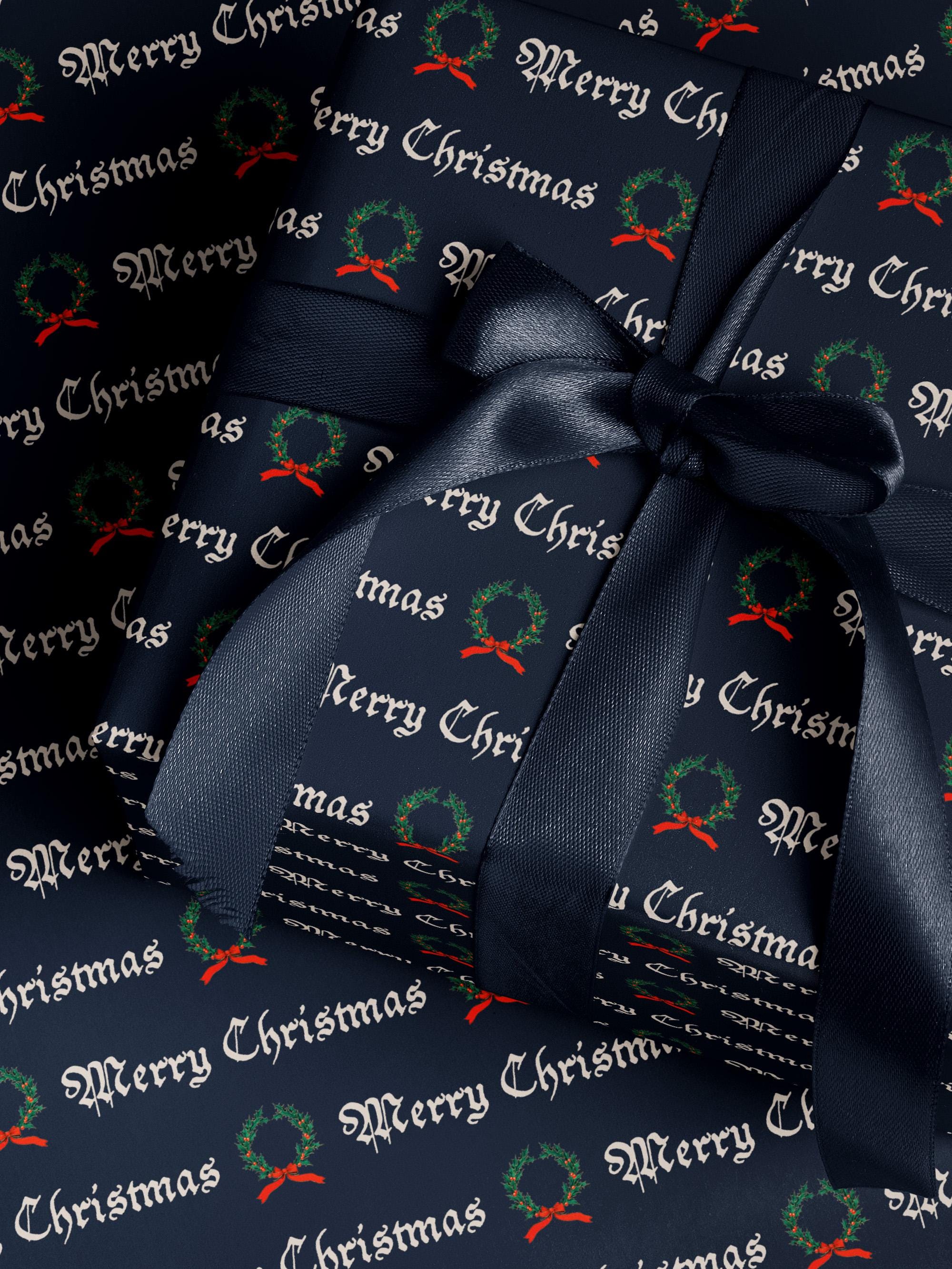 Merry Christmas Gift Wrapping Paper Roll Holiday Gift Wrap Christmas Party Gift Idea Christmas Wrapping Paper Festive Decor Christmas Paper