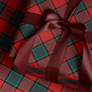 Christmas Plaid Wrapping Paper Nostalgic Christmas Gift Wrap Red and Green Paper Festive Decor Holiday Wrapping Paper Christmas Party Gift