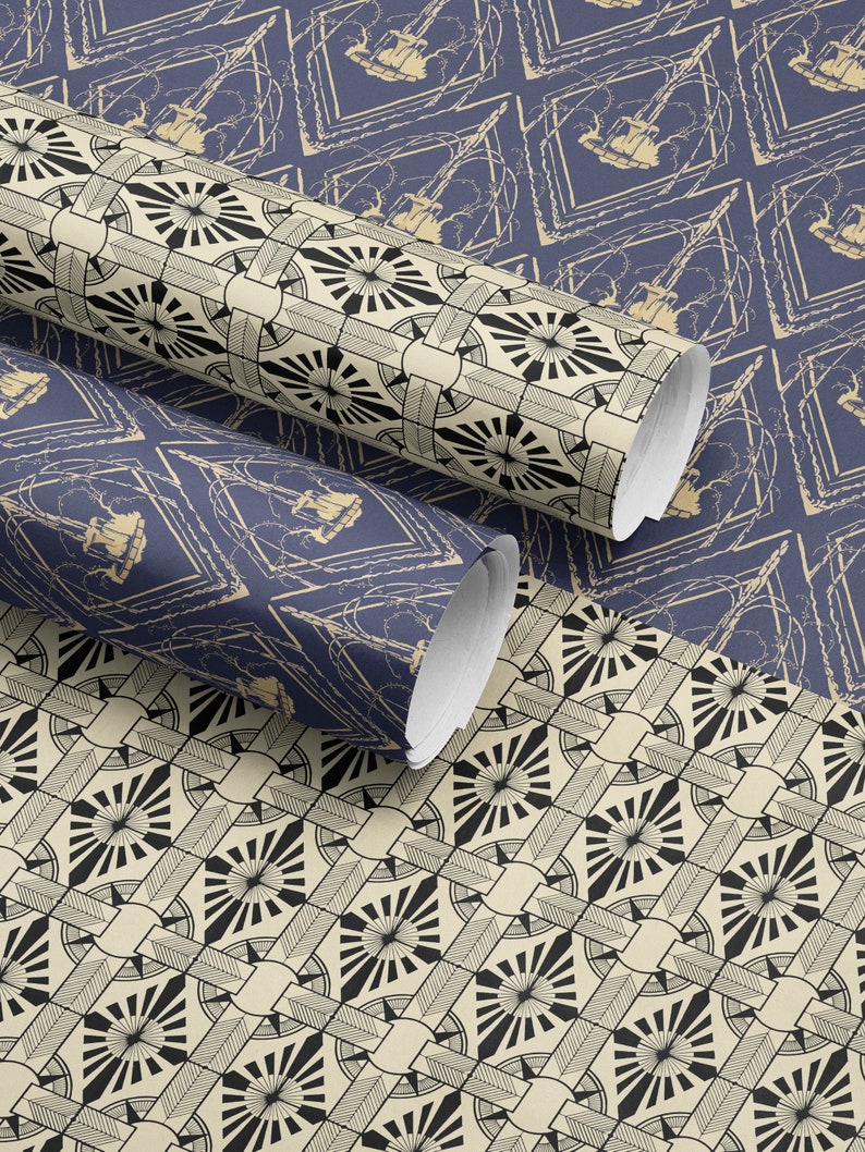 Classy Christmas Gift Wrap Paper Holiday Wrapping Paper Art Deco Decor Christmas Party Gift Idea Wedding Gift Wrap Vintage Wrapping Paper