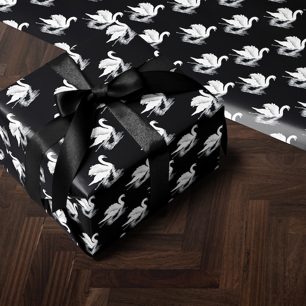 Swan Wrapping Paper Roll Etsy