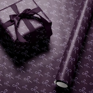 Purple Bow Wrapping Paper Cute Gift Wrap Christmas Decor Elegant Gift Wrap Ballet Decor Ballerina Wrapping Paper Kid Birthday Party Favor