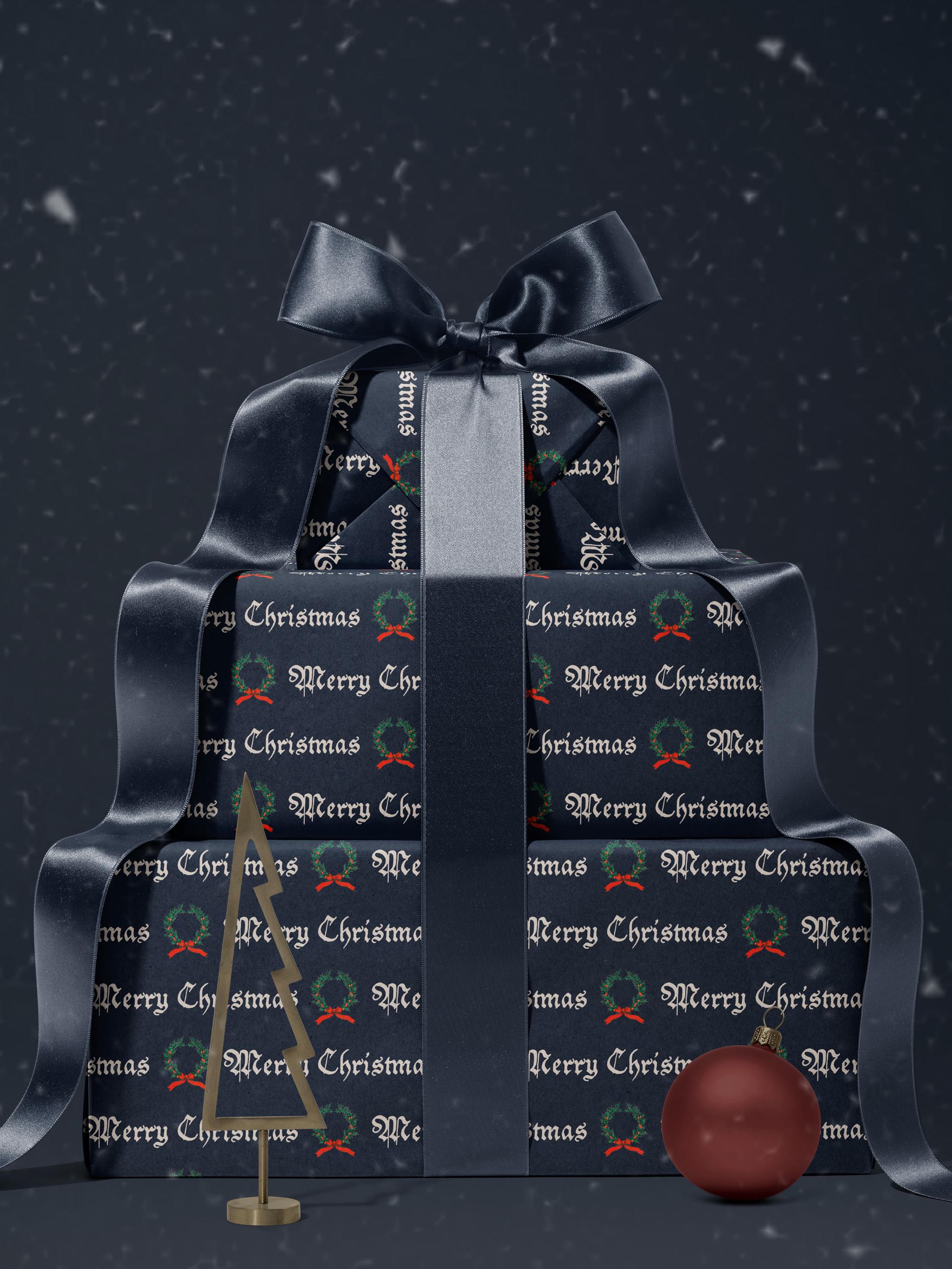 Merry Christmas Gift Wrapping Paper Roll Holiday Gift Wrap Christmas Party Gift Idea Christmas Wrapping Paper Festive Decor Christmas Paper