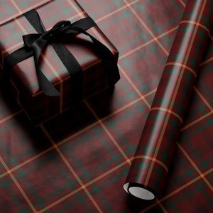 Classic Christmas Plaid Wrapping Paper Holiday Gift Wrap Tartan Gift Wrap Red Christmas Gift Wrap Traditional Christmas Wrapping Paper Plaid