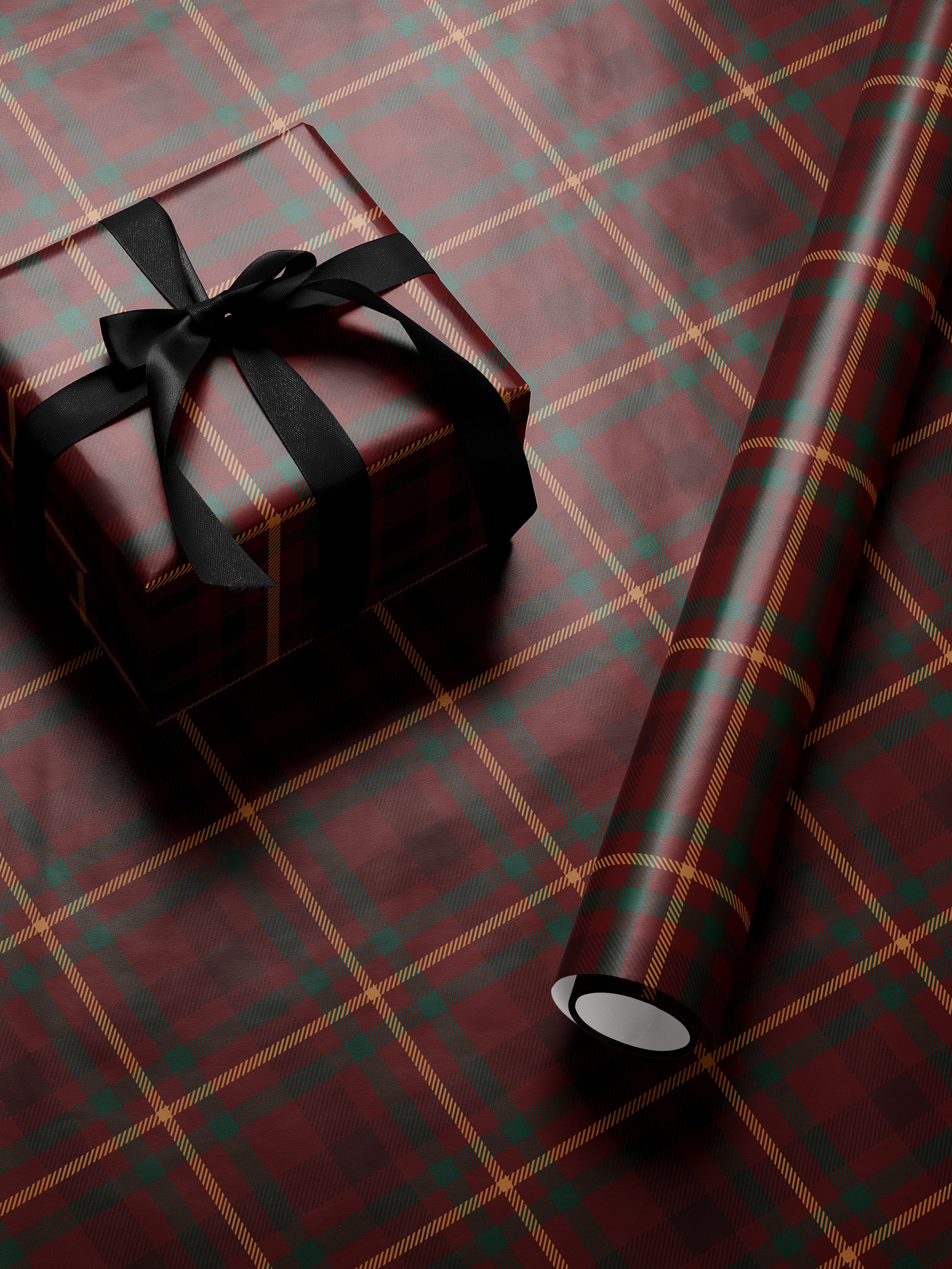Classic Christmas Plaid Wrapping Paper Holiday Gift Wrap Tartan Gift Wrap Red Christmas Gift Wrap Traditional Christmas Wrapping Paper Plaid