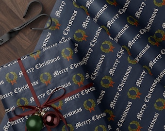 Merry Christmas Gift Wrapping Paper Roll Holiday Gift Wrap Christmas Party Gift Idea Christmas Wrapping Paper Festive Decor Christmas Paper