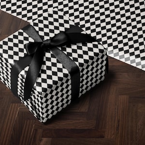 Harlequin Wrapping Paper Wedding Gift Wrap Wedding Wrapping Paper Checkered Gift Wrap Elegant Gift Wrap for Special Occasion Wrapping Paper