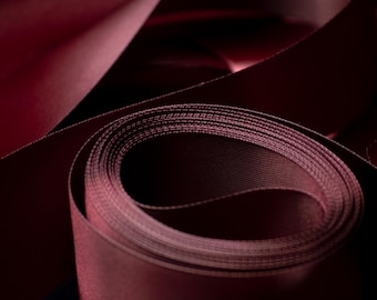 Burgundy Satin Ribbon Gift Wrapping Ribbon for Elegant Bows Wedding Gift Decor for Holiday Packaging Luxury Ribbon 1.5 Inch Craft Ribbon