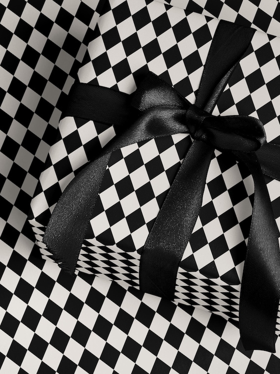 Harlequin Wrapping Paper Wedding Gift Wrap Wedding Wrapping Paper Checkered Gift Wrap Elegant Gift Wrap for Special Occasion Wrapping Paper