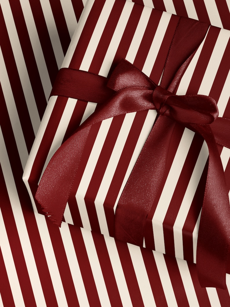 Stripe Wrapping Paper Pattern Red Gift Wrap Paper American Gift Circus Party Decoration Carnival Party Decoration Kid Birthday Party Favor