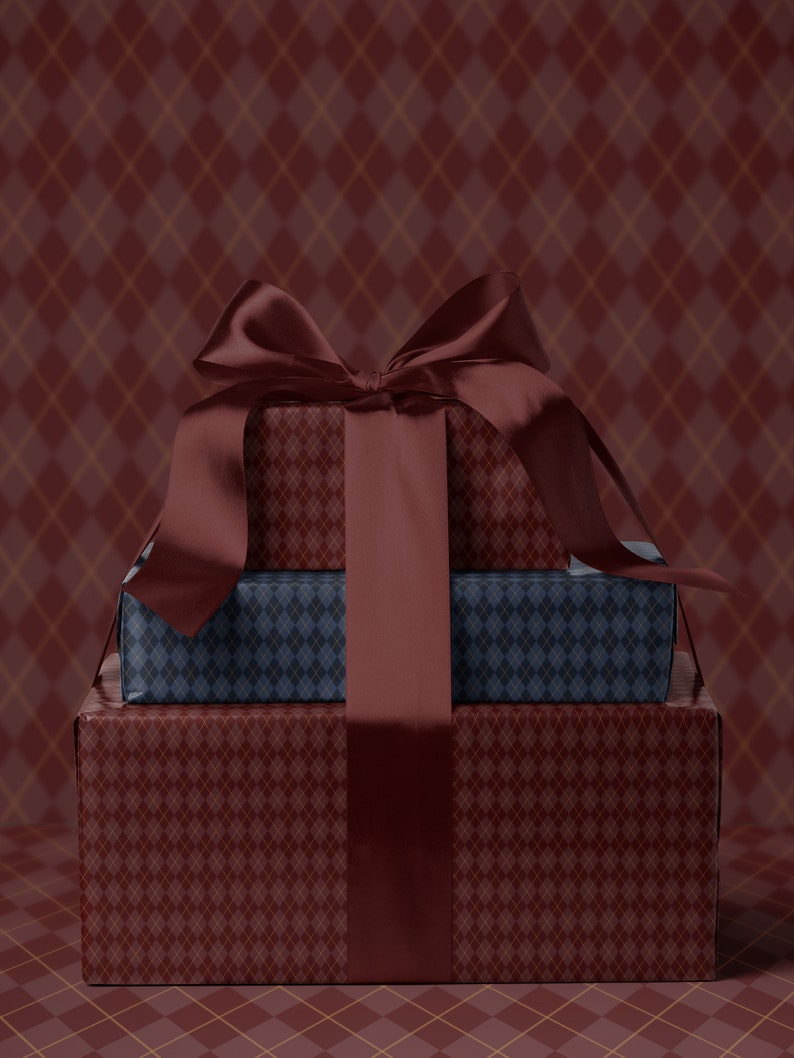 Christmas Wrapping Paper Red Gift Wrap Print Plaid Wrapping Paper Pattern Classic Wrapping Paper Traditional Gift Wrap Red Wrapping Paper