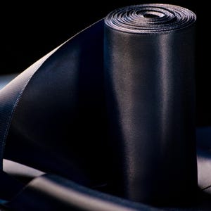 Wide Navy Satin Ribbon for Gift Wrapping 4 Inch Luxury Ribbon for Statement Bows Wedding Decor Holiday Gift Packaging Large Bow Ribbon