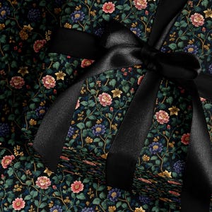 Botanical Garden Wrapping Paper Roll Elegant Gift Wrap Rose Wrapping Paper Lovely Design Gift Wrap Wedding Wrapping Paper Botanical Print