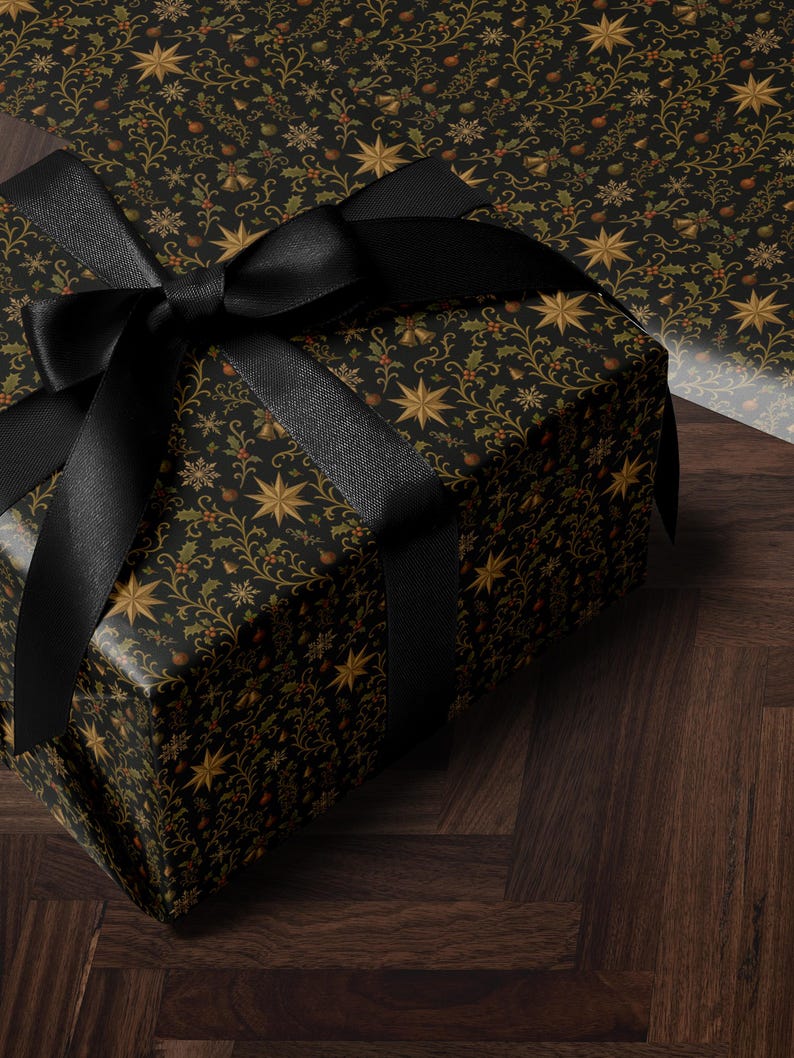 Christmas Gift Wrap Holiday Wrapping Paper Nostalgic Christmas Wrapping Paper Festive Decor Christmas Party Gift Idea Christmas Home Decor