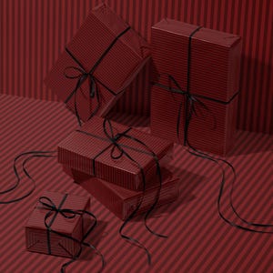 Christmas Gift Wrap Red Wrapping Paper Holiday Gift Wrap Stripe Wrapping Paper Christmas Paper for Gift Wrap Roll Romantic Gift for Her