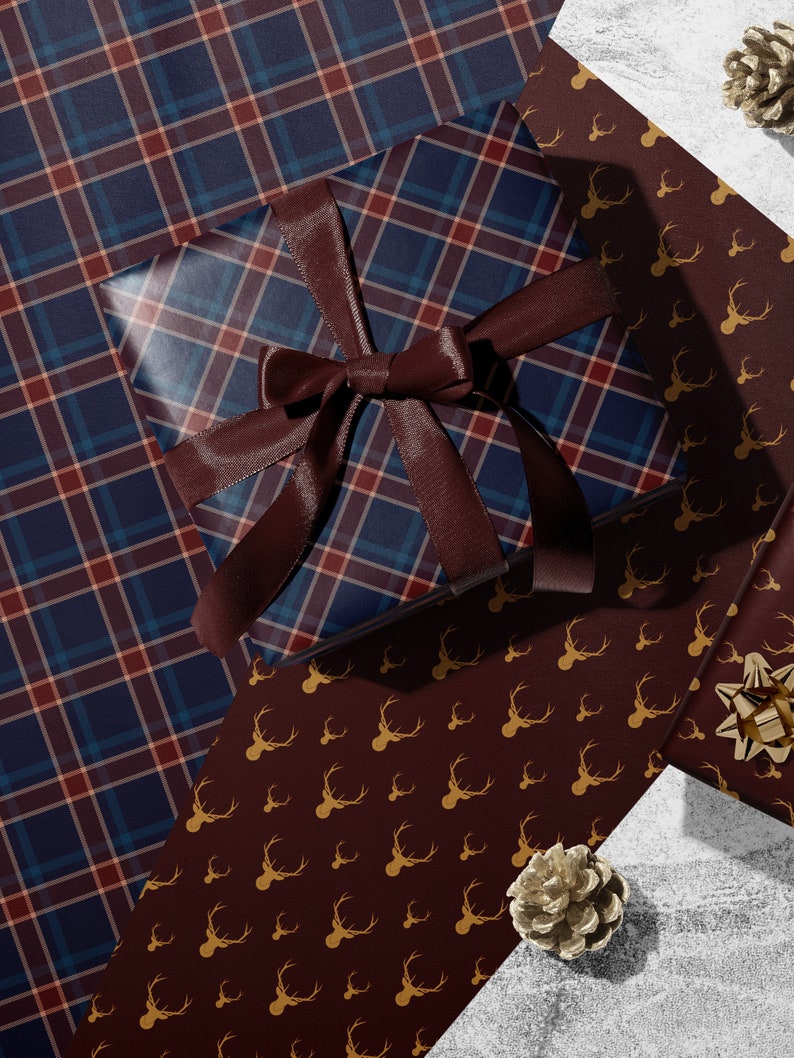 Traditional Plaid Wrapping Paper Holiday Gift Wrap Tartan Gift Wrap Elegant Christmas Gift Wrap Christmas Wrapping Paper Holiday Gift Wrap