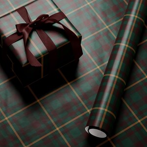 Traditional Christmas Plaid Wrapping Paper Holiday Gift Wrap Tartan Gift Wrap Green Christmas Gift Wrap Christmas Wrapping Paper Plaid