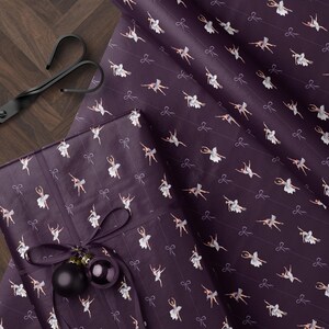 Ballerina Wrapping Paper Girl Gift Wrap Nutcracker Gift Wrap Elegant Christmas Gift Wrap Ballet Wrapping Paper Christmas Gift Wrap Girl