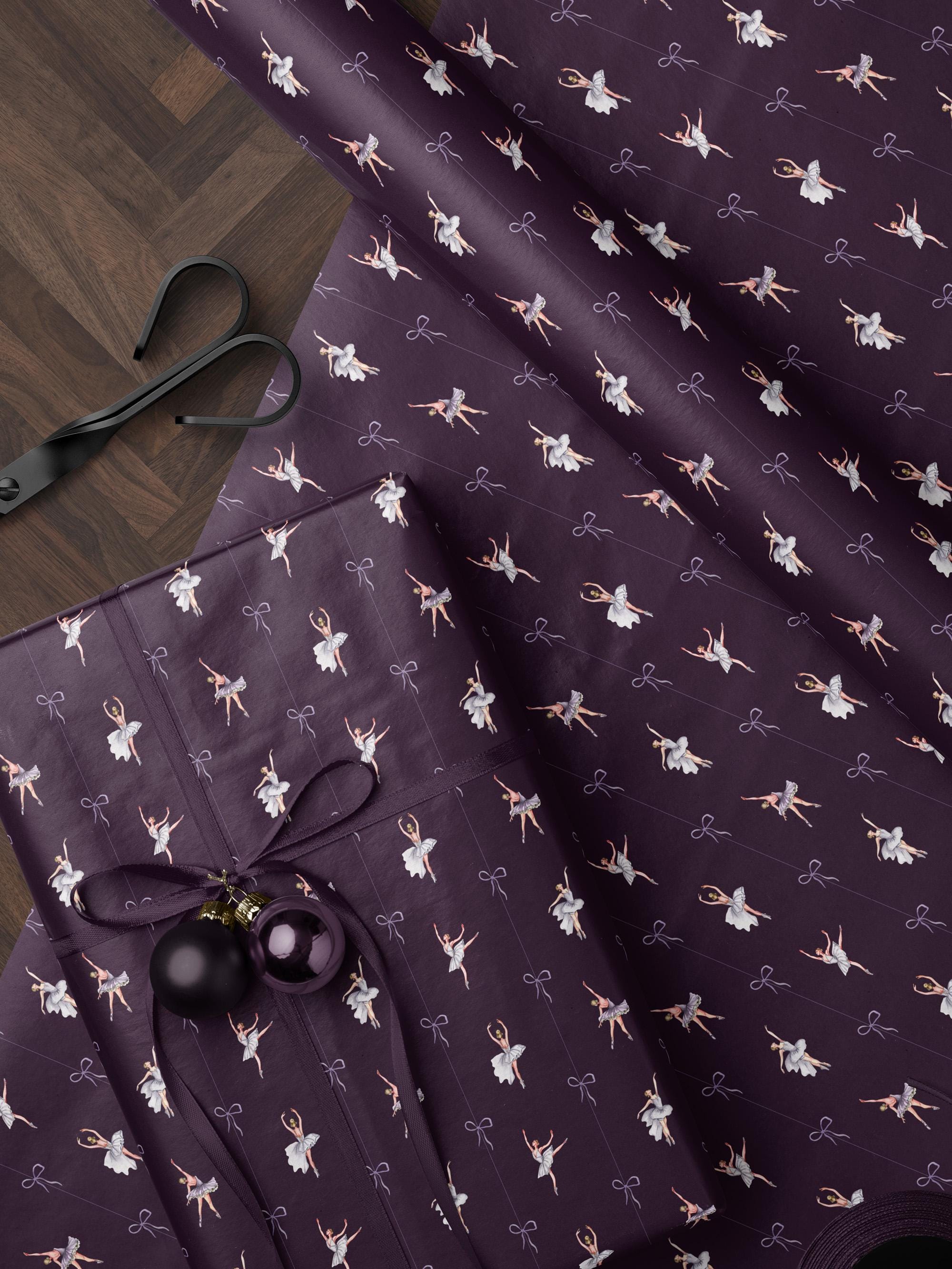 Ballerina Wrapping Paper Girl Gift Wrap Nutcracker Gift Wrap Elegant Christmas Gift Wrap Ballet Wrapping Paper Christmas Gift Wrap Girl