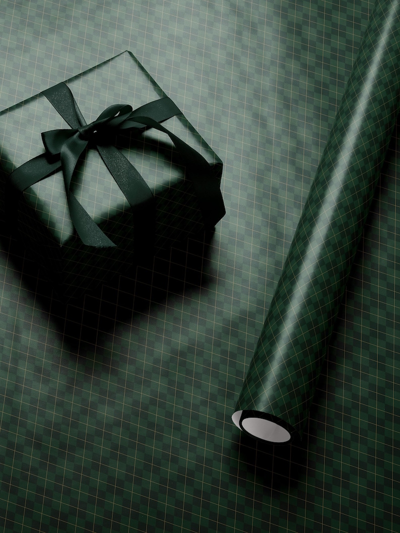 Green Argyle Wrapping Paper Birthday Gift Wrapping Paper Golf Gift Wrap Christmas Wrapping Paper Green Plaid Gift Wrap for Him Gift Brother