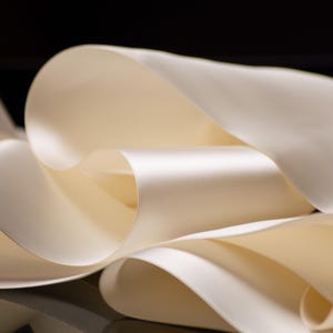 Wide Ivory Satin Ribbon for Gift Wrapping 4 Inch Luxury Ribbon for Statement Bows Wedding Decor Holiday Gift Packaging Large Bow Ribbon