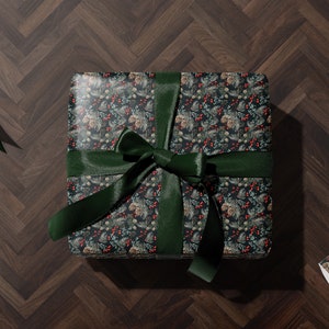 Christmas Wrapping Paper Holiday Gift Wrap Christmas Gift Wrap Christmas Tree Gift Wrap Elegant Christmas Gift Wrap Seasonal Gift Wrap Berry