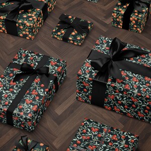 Fruit Wrapping Paper Moody Gift Wrap Orange Wrapping Paper Birthday Gift Wrap Tropical Gift Wrap Moody Wrapping Paper For Special Occasion