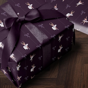 Ballerina Wrapping Paper Girl Gift Wrap Nutcracker Gift Wrap Elegant Christmas Gift Wrap Ballet Wrapping Paper Christmas Gift Wrap Girl