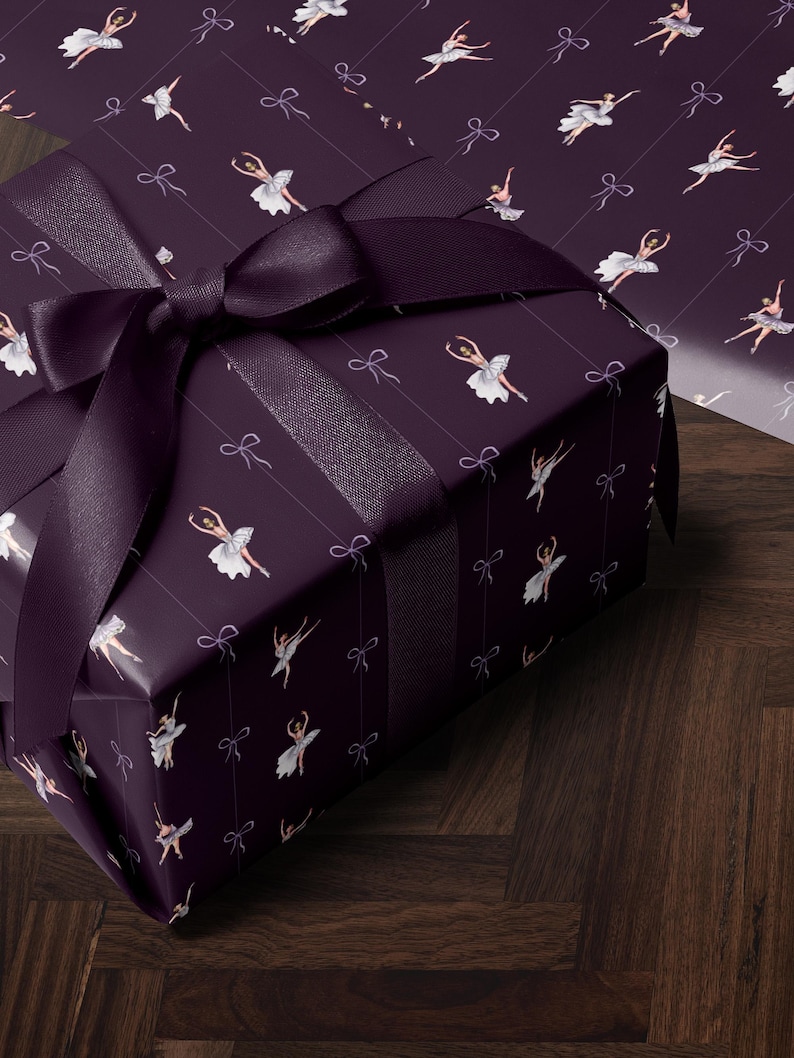 Ballerina Wrapping Paper Girl Gift Wrap Nutcracker Gift Wrap Elegant Christmas Gift Wrap Ballet Wrapping Paper Christmas Gift Wrap Girl