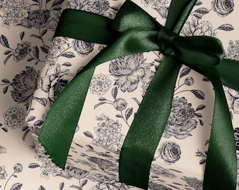 Charming Christmas Wrapping Paper Traditional Holiday Gift Wrap Elegant Christmas Gift Wrap Festive Gift Wrap Wedding Wrapping Paper
