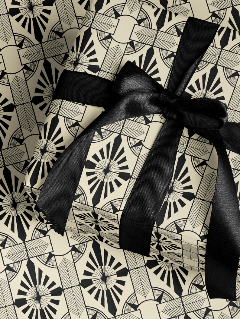 Classy Christmas Gift Wrap Paper Holiday Wrapping Paper Art Deco Decor Christmas Party Gift Idea Wedding Gift Wrap Vintage Wrapping Paper