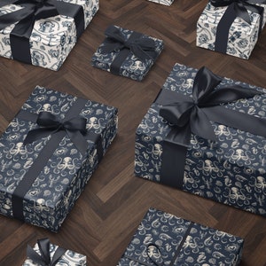Ocean Wrapping Paper Coastal Gift Wrap Nautical Gift Wrap Under the Sea Gift Wrap Fish Gift Wrap Ocean Gift Wrap Sea Creature Gift Wrap Ship